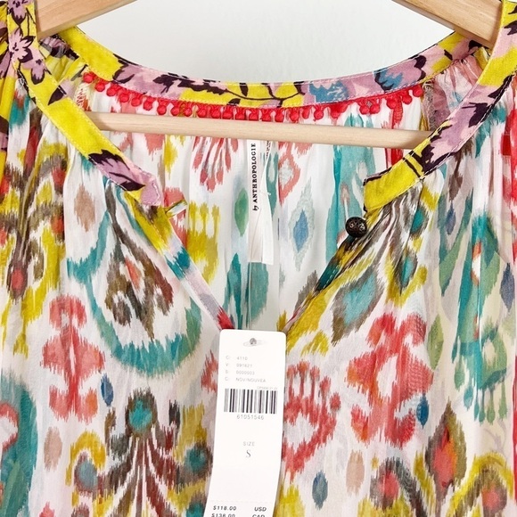 NWT Anthropologie Maureen Tiered Floral Tunic Babydoll Blouse - Picture 6 of 8
